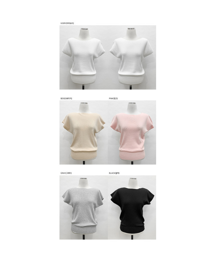 クラシック半袖サマーニット(5color)