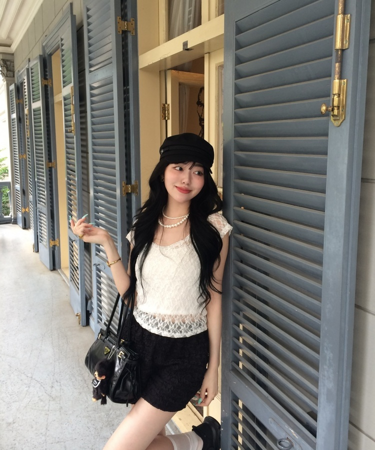 シアーフラワーレーストップス IVORY