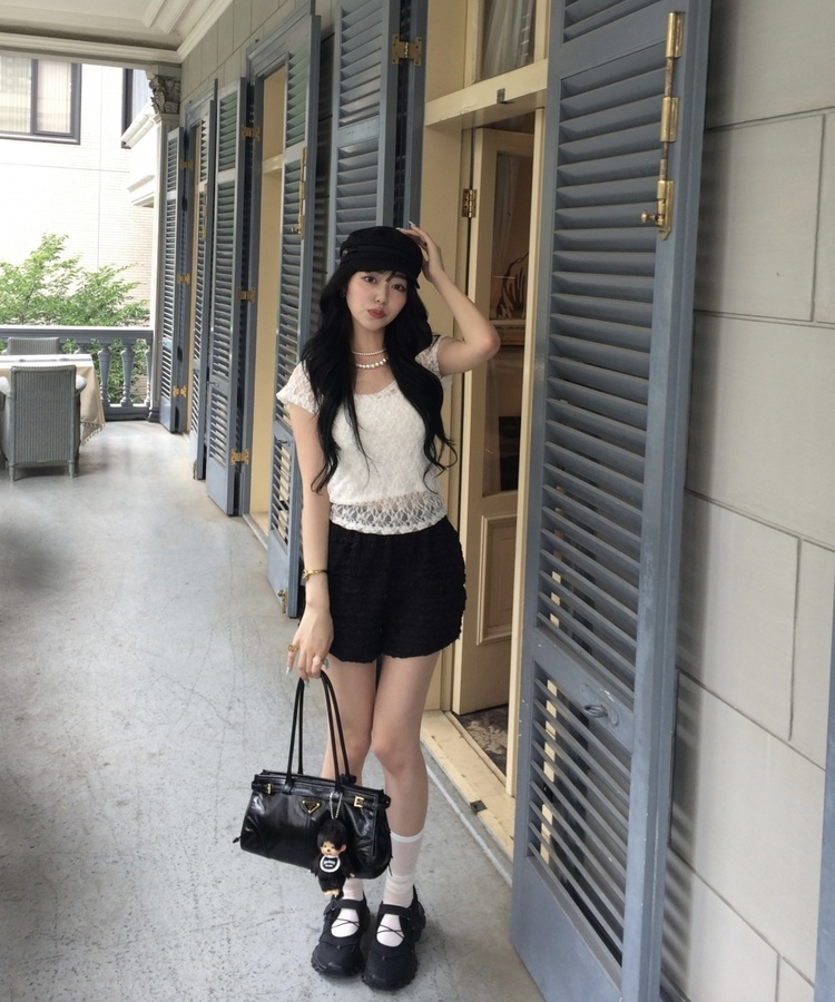 シアーフラワーレーストップス IVORY