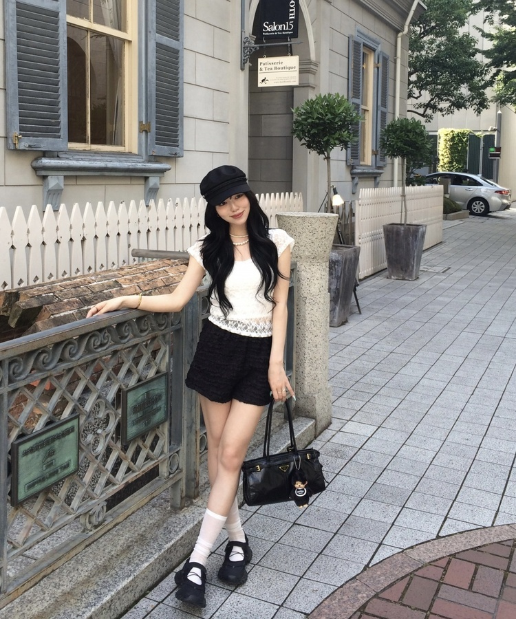 シアーフラワーレーストップス IVORY