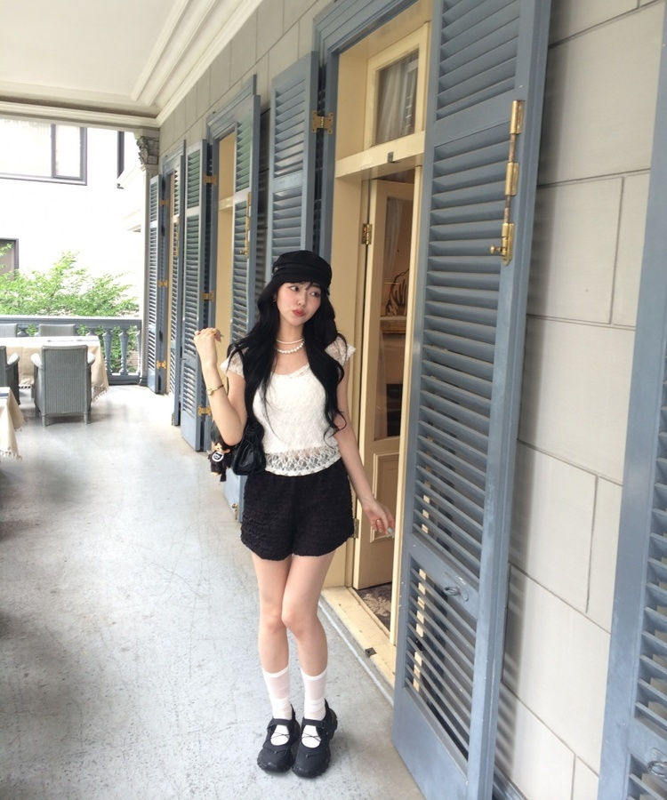 シアーフラワーレーストップス IVORY