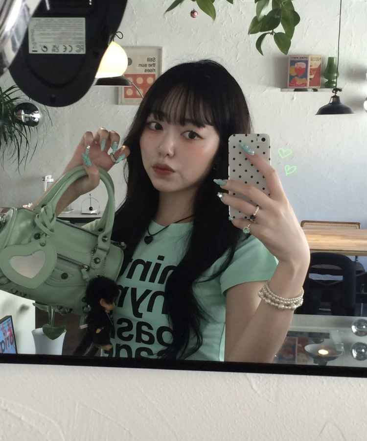 Y2K 미니 보스턴백 민트