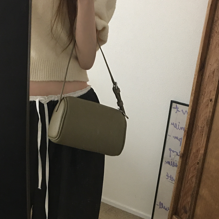 レザーミニスクエアバッグ GREY