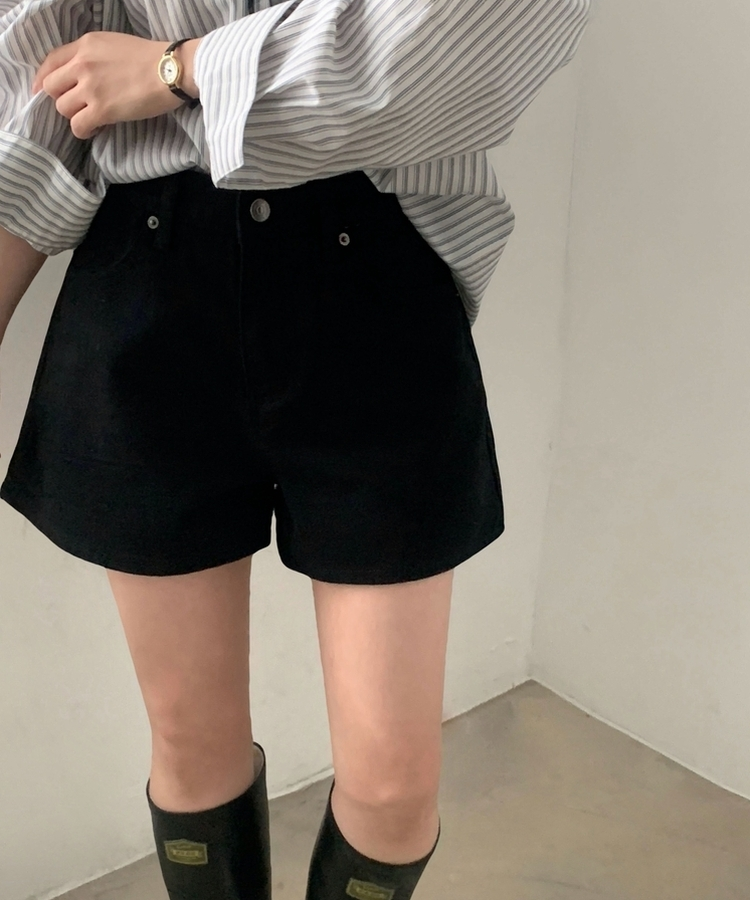 Made 바맛 데일리 코튼 3부 반바지숏팬츠 2color 블랙