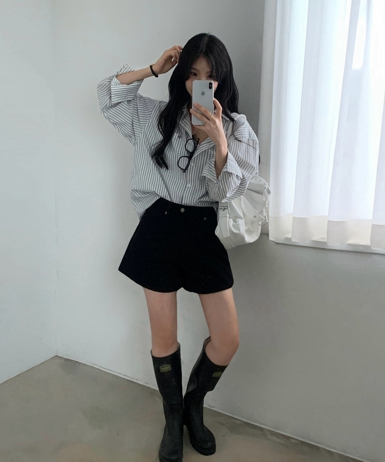 Made 바맛 데일리 코튼 3부 반바지숏팬츠 2color 블랙