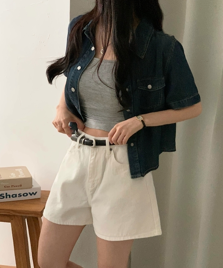 Made 바맛 데일리 코튼 3부 반바지숏팬츠 2color 화이트