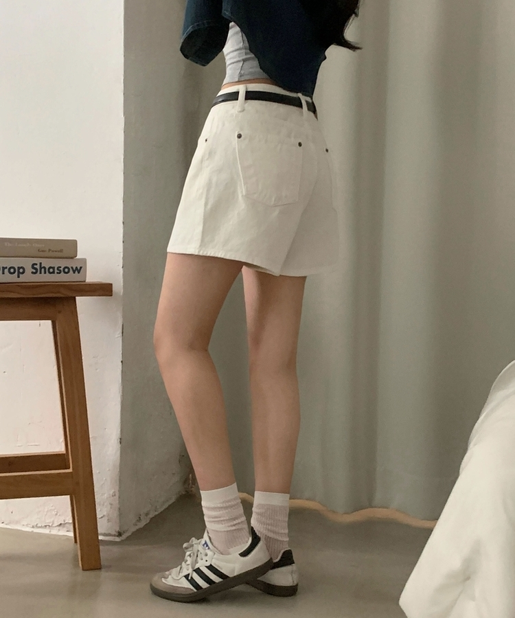Made 바맛 데일리 코튼 3부 반바지숏팬츠 2color 화이트
