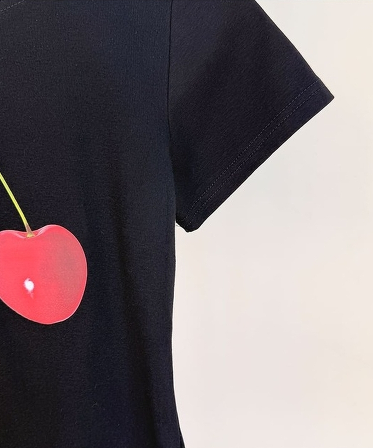 チェリープリントスリムTシャツ(5color)