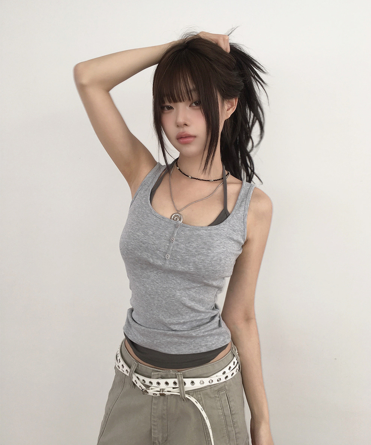 ブラックストーンビーズネックレス BLACK
