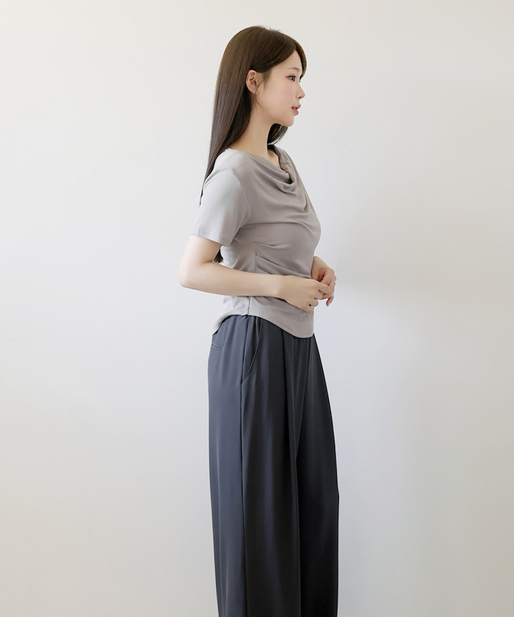 ドレープシャーリングTシャツ MOCHA BEIGE