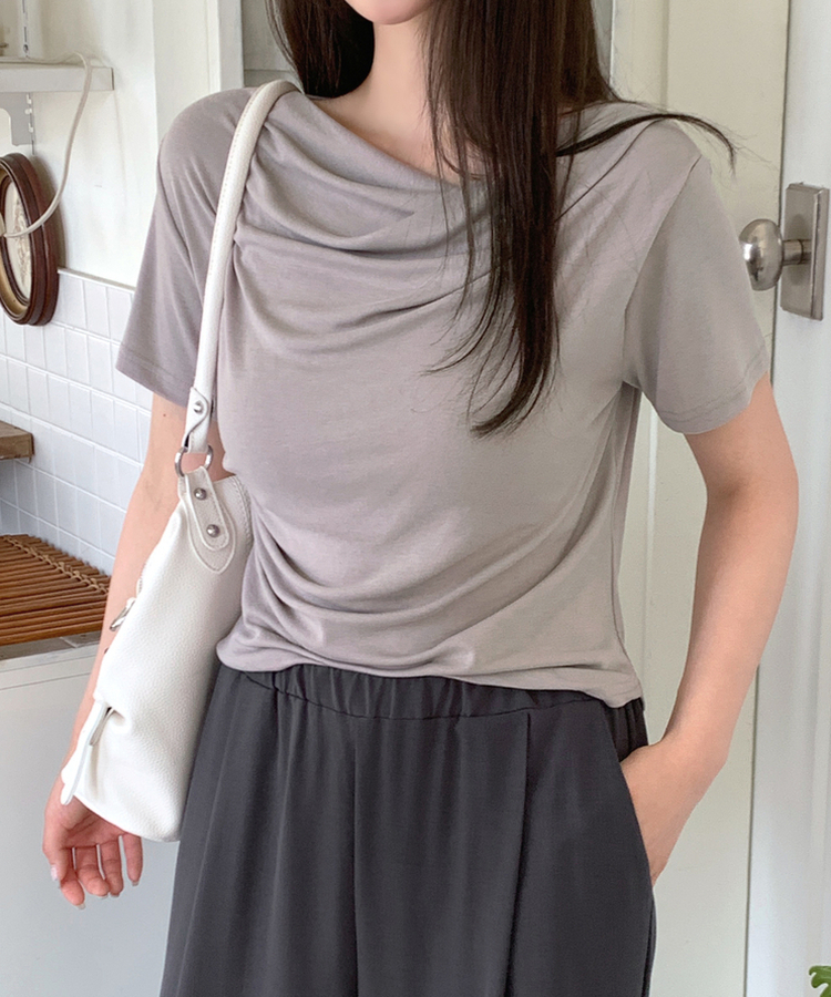 ドレープシャーリングTシャツ MOCHA BEIGE