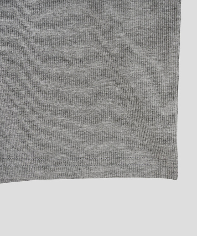 リブスリムセミクロップTシャツ