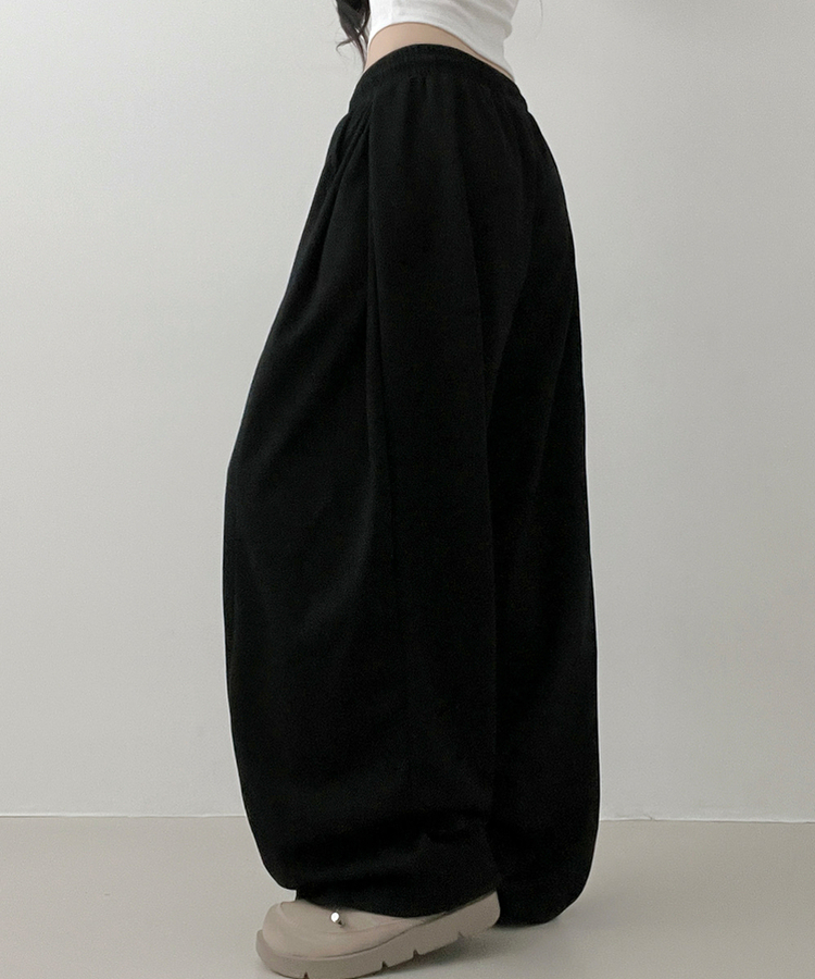 여름팬츠쿨에어옆핀턱와이드핏트레이닝롱팬츠 블랙
