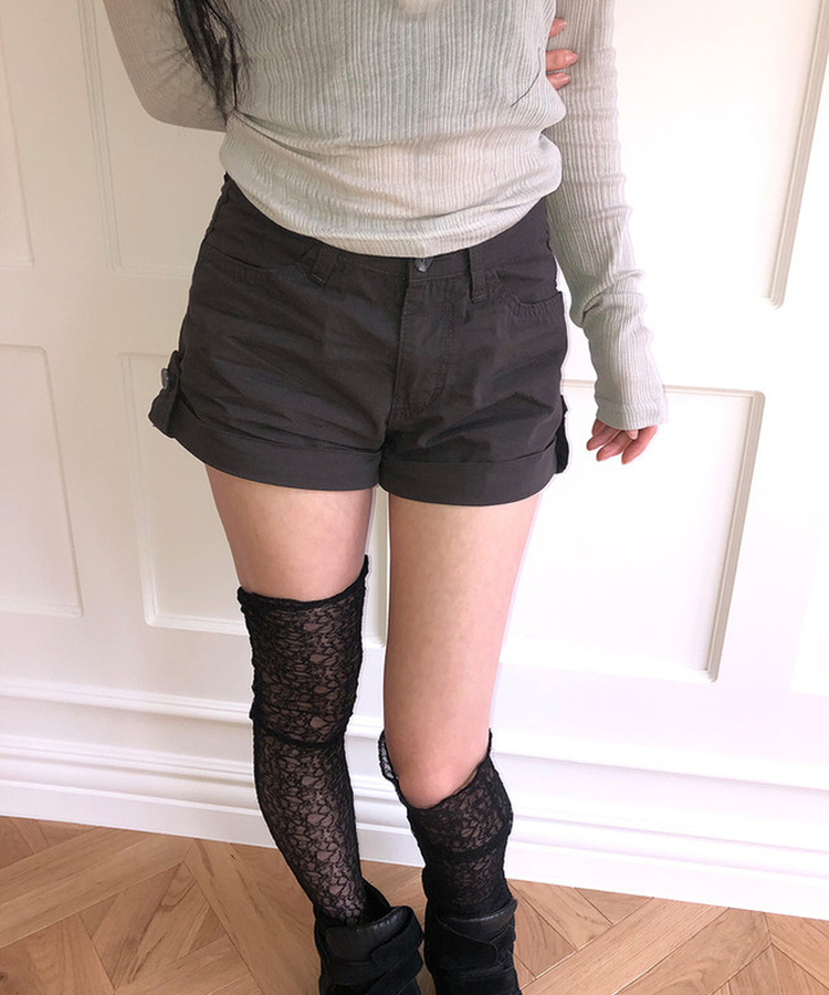 ロールアップショートパンツ CHARCOAL