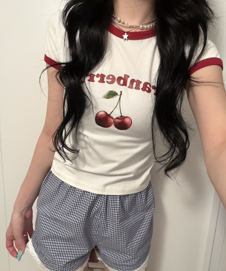 【❤️MADE】CB자수 체크 숏팬츠 네이비