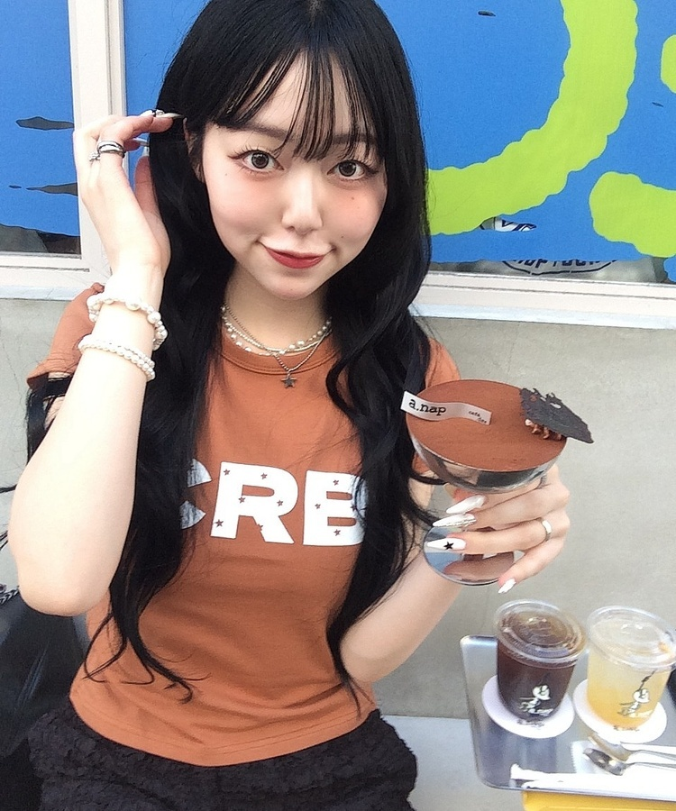 【❤️MADE】CRB 프린팅 반팔 티셔츠 카라멜 브라운