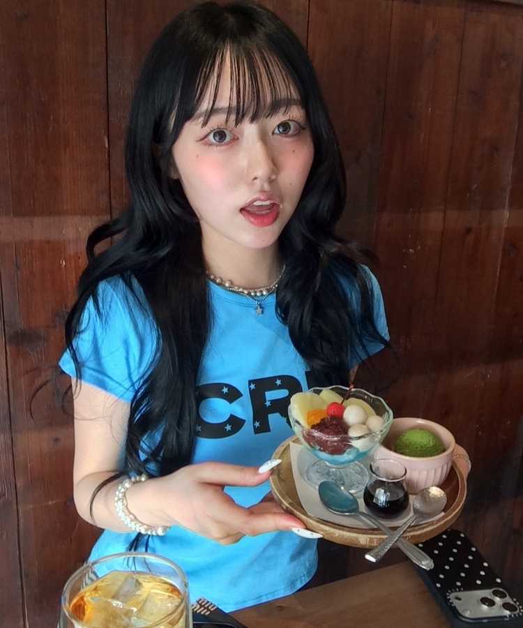【❤️MADE】CRB 프린팅 반팔 티셔츠 아쿠아 블루