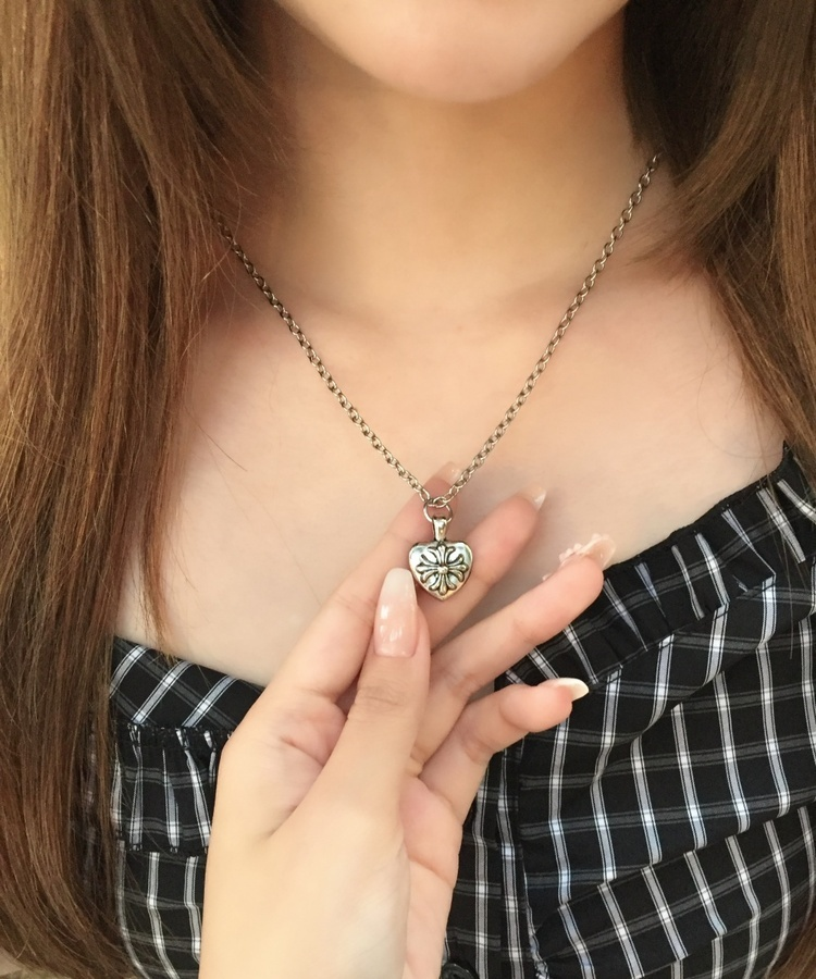 ハートクロスチェーンネックレス SILVER