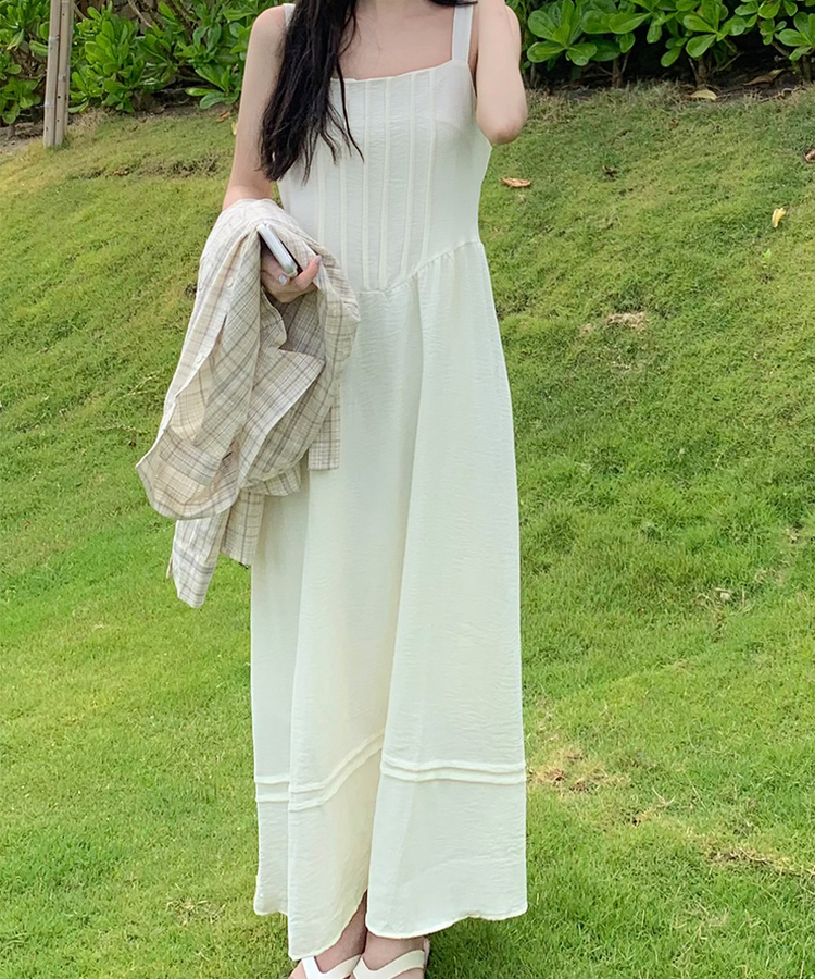 ピンタックロングワンピース｜ロングワンピース｜韓国ファッション通販