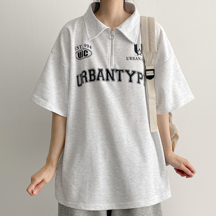 ハーフジップポロTシャツ｜半袖Tシャツ｜韓国ファッション通販 SONA