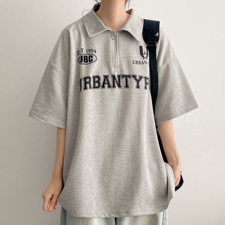 ハーフジップポロTシャツ｜半袖Tシャツ｜韓国ファッション通販 SONA