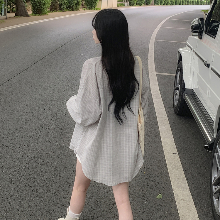 고퀄 후들후들 여름뮤트 썸머 오버핏 그린 민트 올리브 롤업 왕박시 빈티지 체크셔츠 여름아우터 살탐방지 살안타템 그레이