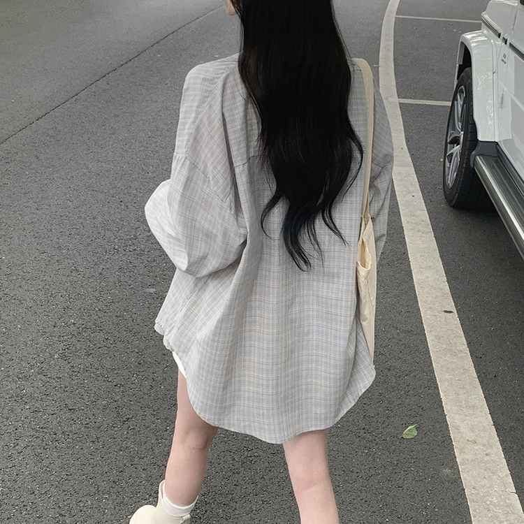 고퀄 후들후들 여름뮤트 썸머 오버핏 그린 민트 올리브 롤업 왕박시 빈티지 체크셔츠 여름아우터 살탐방지 살안타템 그레이