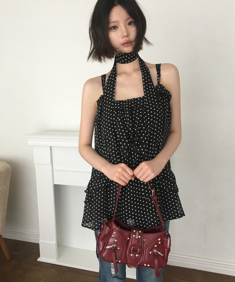 GINZI ショルダー レザー 本革 archive スタッズ バック スタッズバックルレザーショルダーバッグ｜バッグ｜韓国ファッション