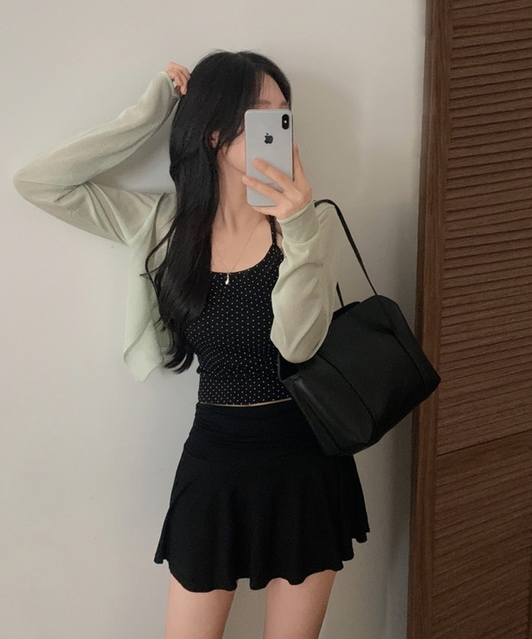 피오르 숄 여리핏 볼레로 니트가디건 7color 민트