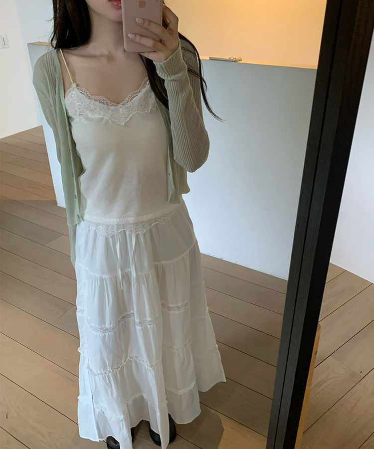 レースキャミソール WHITE
