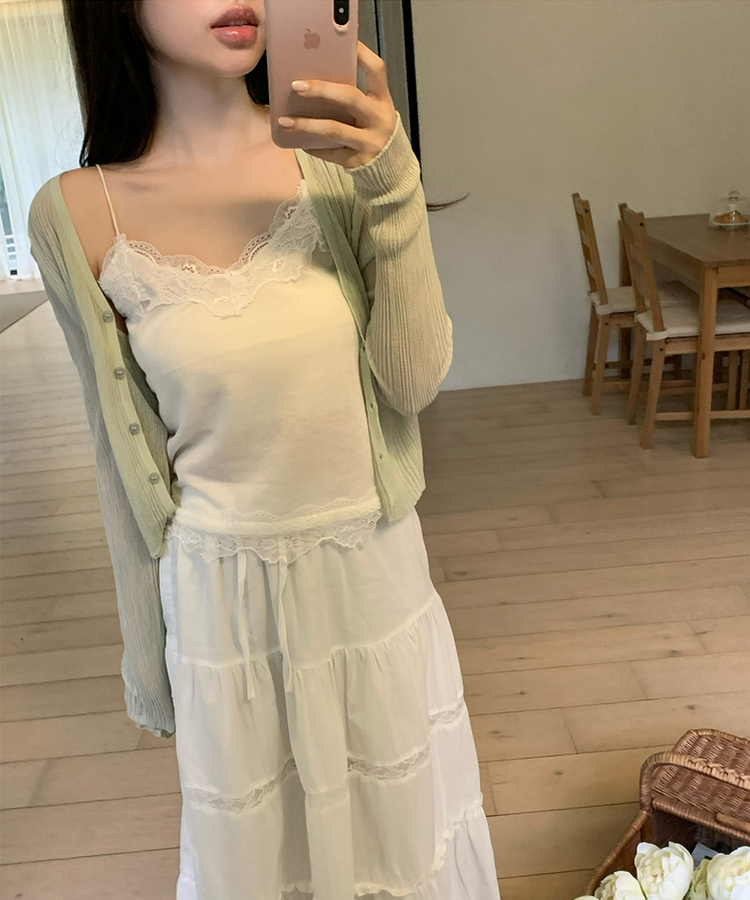 レースキャミソール WHITE