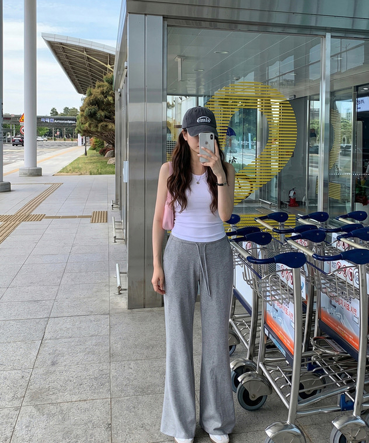 【丈別】ブーツカットクーリングトレーニングパンツ GREY