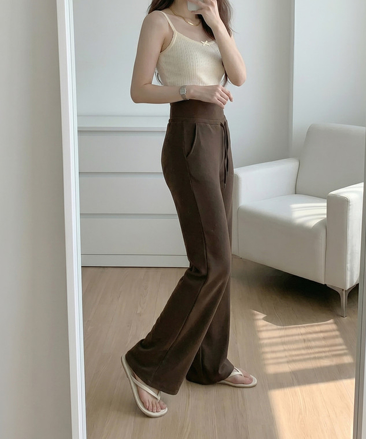 【丈別】ブーツカットクーリングトレーニングパンツ DARK BROWN