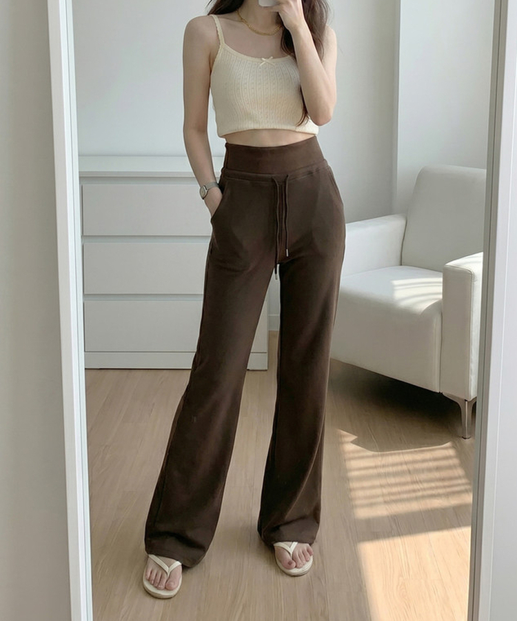 【丈別】ブーツカットクーリングトレーニングパンツ DARK BROWN