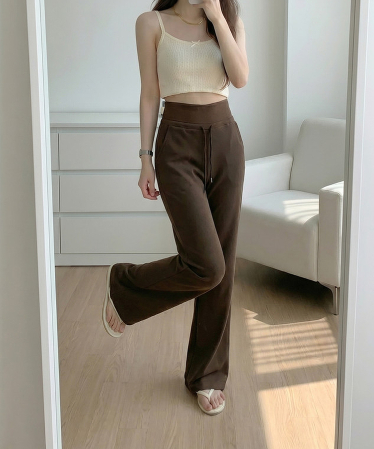 【丈別】ブーツカットクーリングトレーニングパンツ DARK BROWN