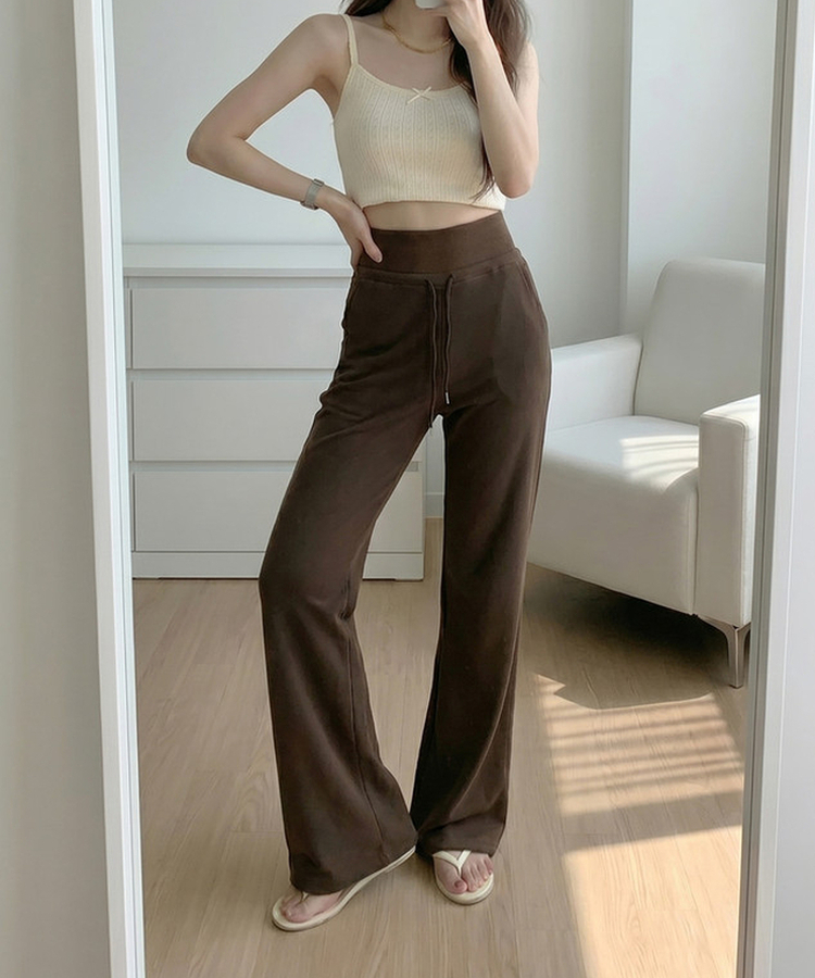【丈別】ブーツカットクーリングトレーニングパンツ DARK BROWN