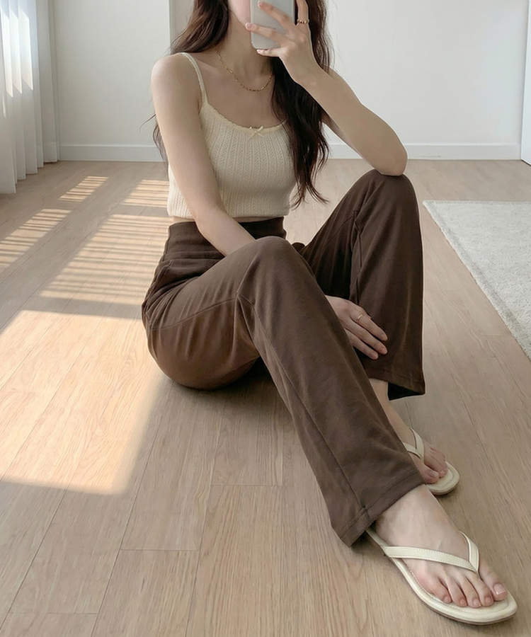 【丈別】ブーツカットクーリングトレーニングパンツ DARK BROWN
