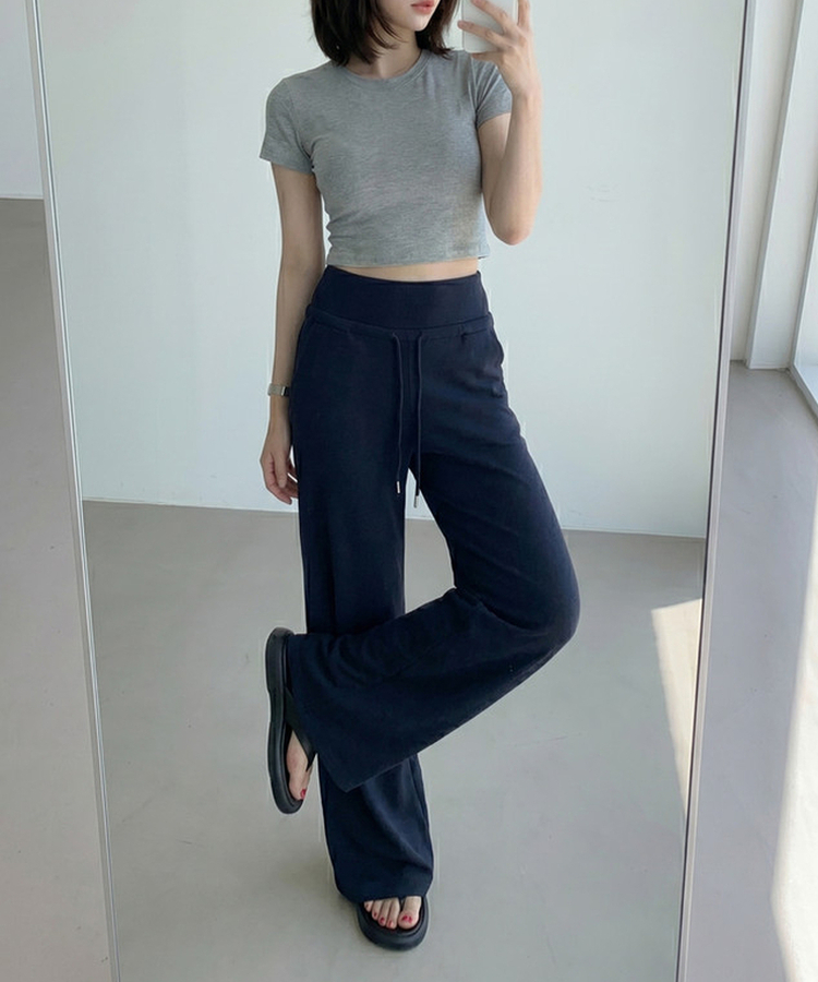 【丈別】ブーツカットクーリングトレーニングパンツ NAVY