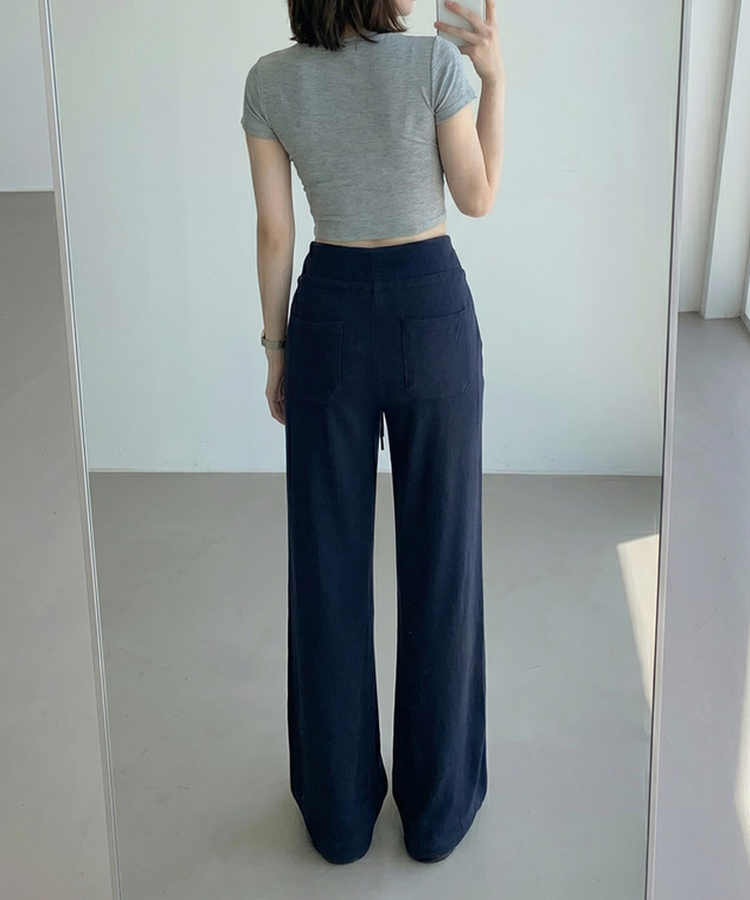 【丈別】ブーツカットクーリングトレーニングパンツ NAVY
