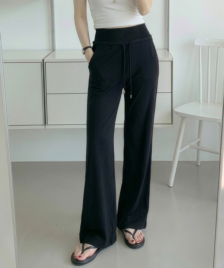【丈別】ブーツカットクーリングトレーニングパンツ BLACK