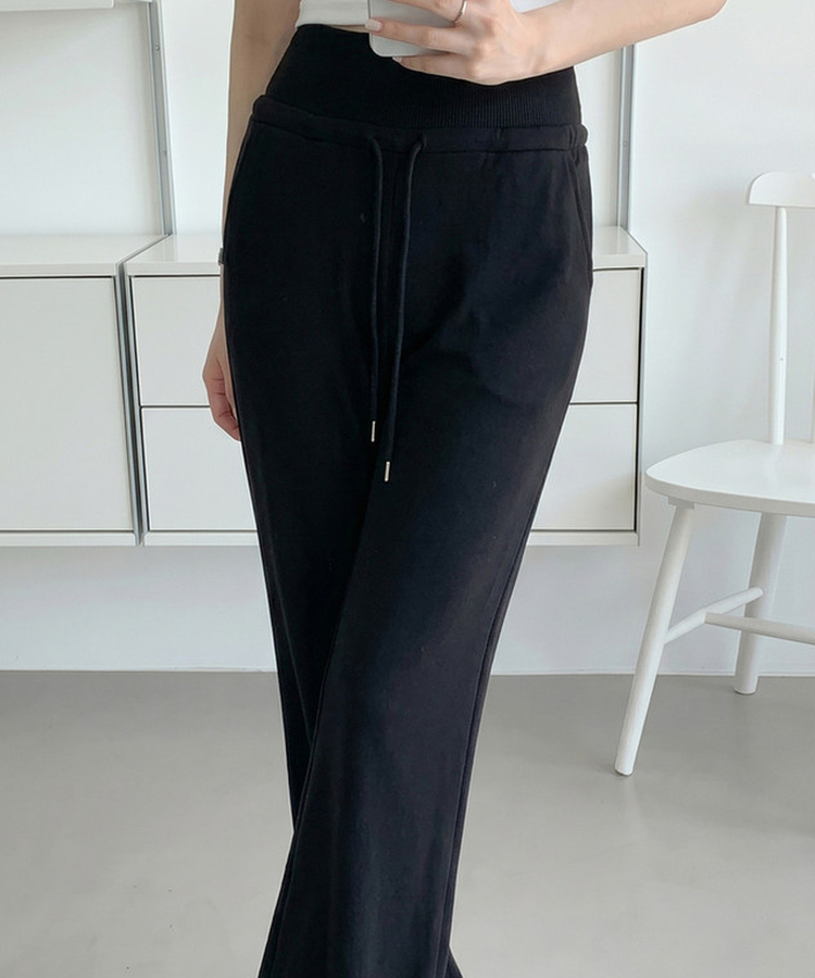 【丈別】ブーツカットクーリングトレーニングパンツ BLACK