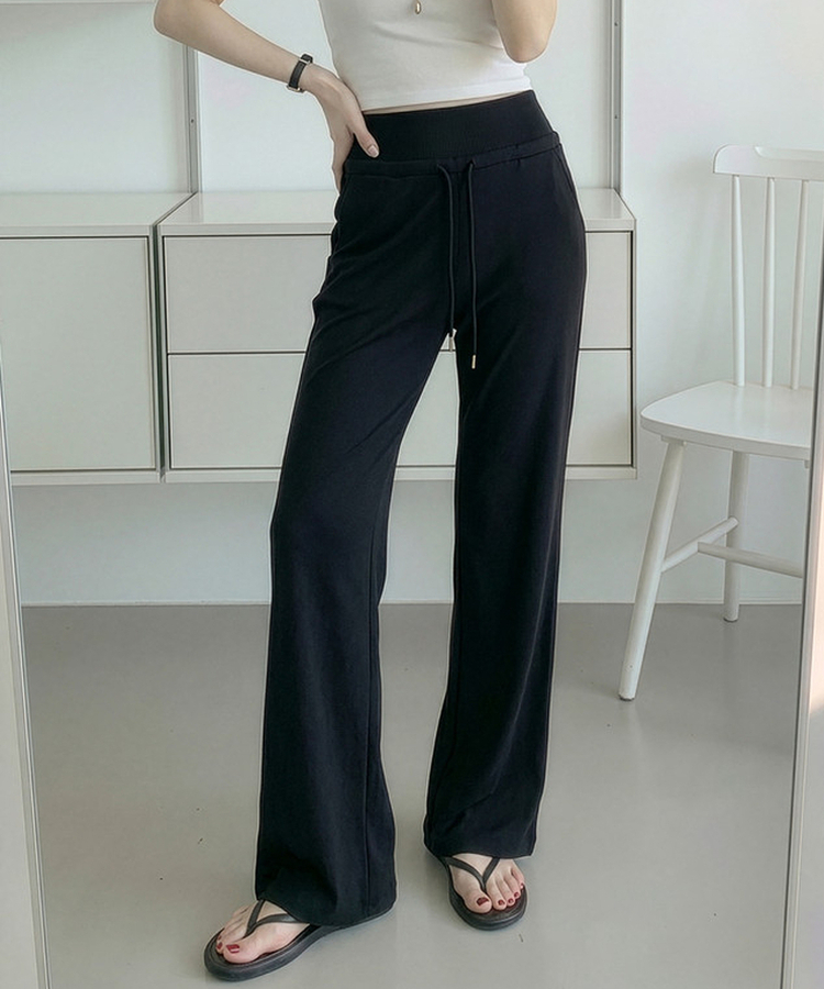【丈別】ブーツカットクーリングトレーニングパンツ BLACK