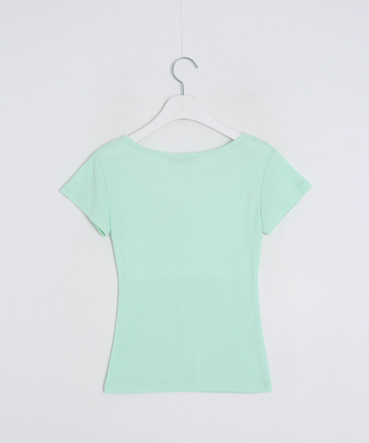 レイヤードヘンリーネック半袖Tシャツ