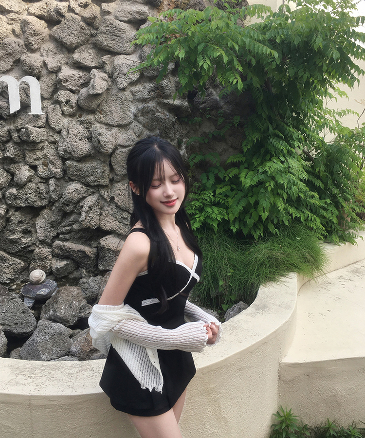 プリーツミニスカートパンツ BLACK
