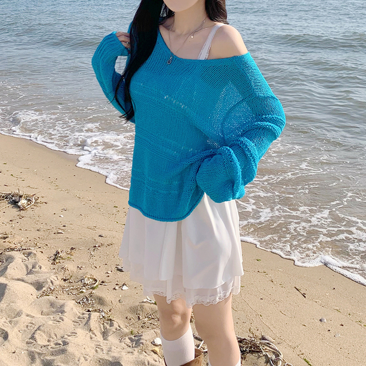 オーバーサイズカバーニット(5color) BLUE