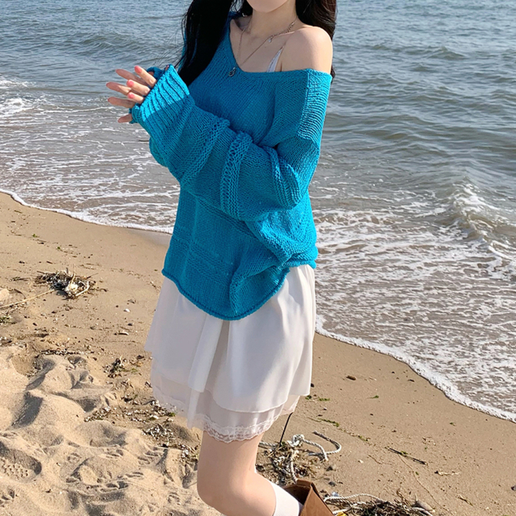 オーバーサイズカバーニット(5color) BLUE