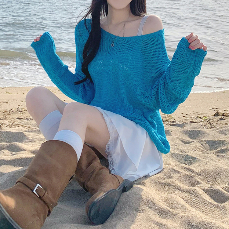 オーバーサイズカバーニット(5color) BLUE