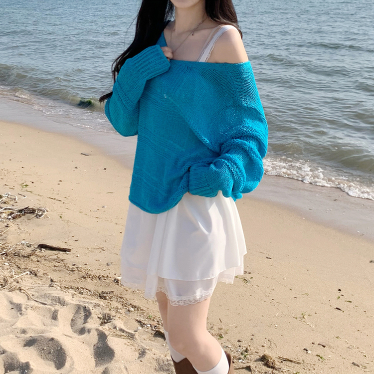 オーバーサイズカバーニット(5color) BLUE