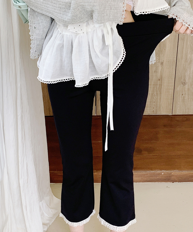 完売 ponpon lace capri pt レース カプリパンツ 韓国 レースカプリパンツ｜ショートパンツ｜韓国ファッション通販 SONA