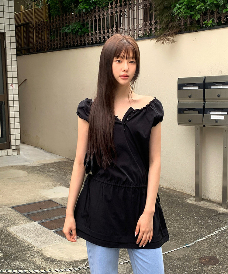 レイヤードミニワンピース BLACK